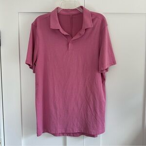 Men's Lululemon Evolution Pink Polo Shirt